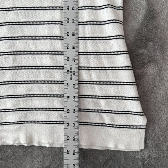 Ann Taylor Ivory and Ebony Striped Crew Neck Sweater - Picture 6 of 6